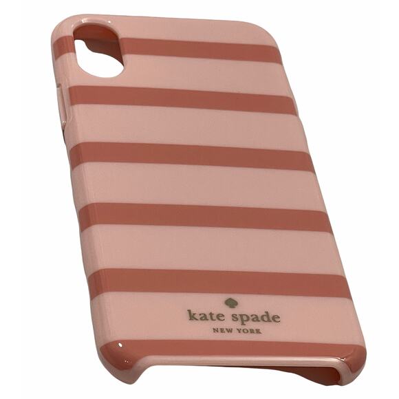 Kate Spade Iphone X / XS phone case new with Stripes Pink case - Picture 3 of 4